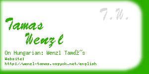 tamas wenzl business card
